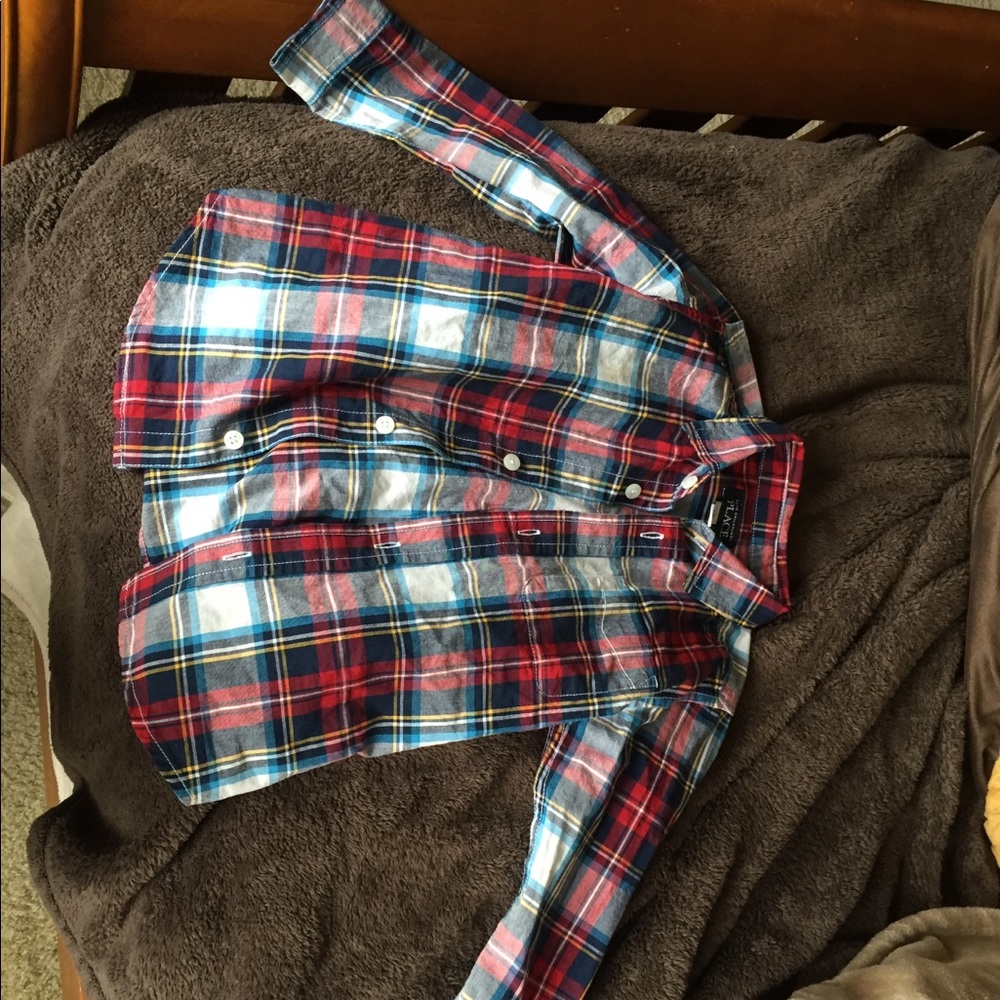 Plaid children’s button up shirt